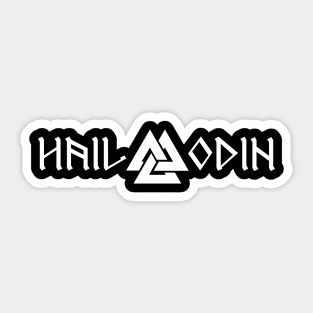 Hail Odin - Valknut Sticker